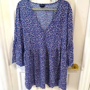 BNWOT Summersalt cover up dress in blue, red and white